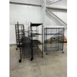 (5) Assorted Rolling Wire Metro Racks