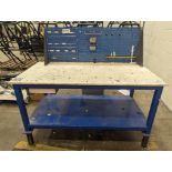 Workbench 61" x 31" with Bin Holder Back