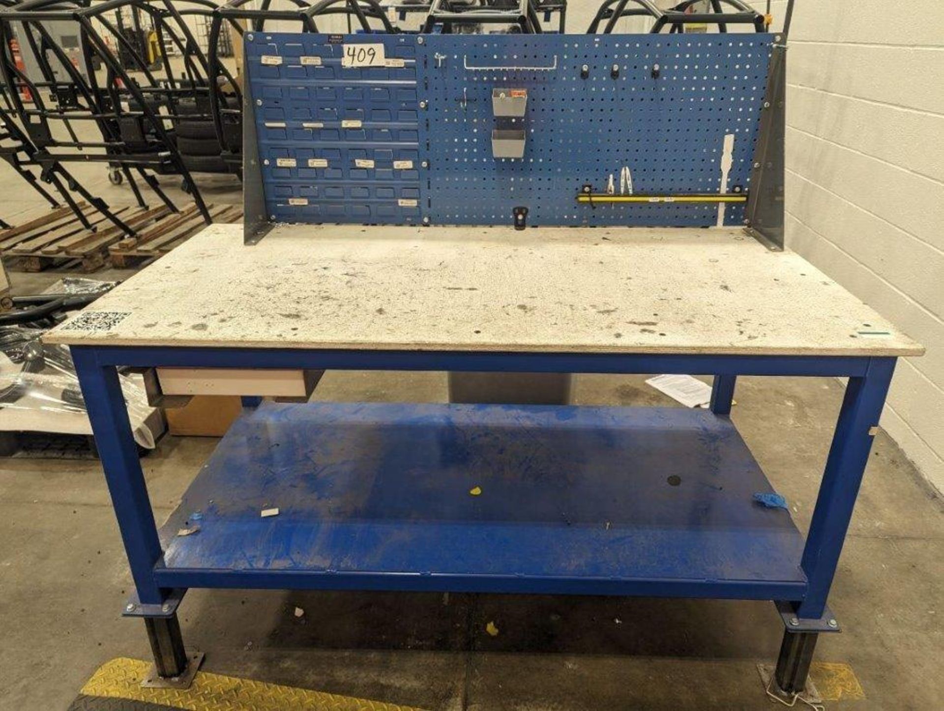 Workbench 61" x 31" with Bin Holder Back