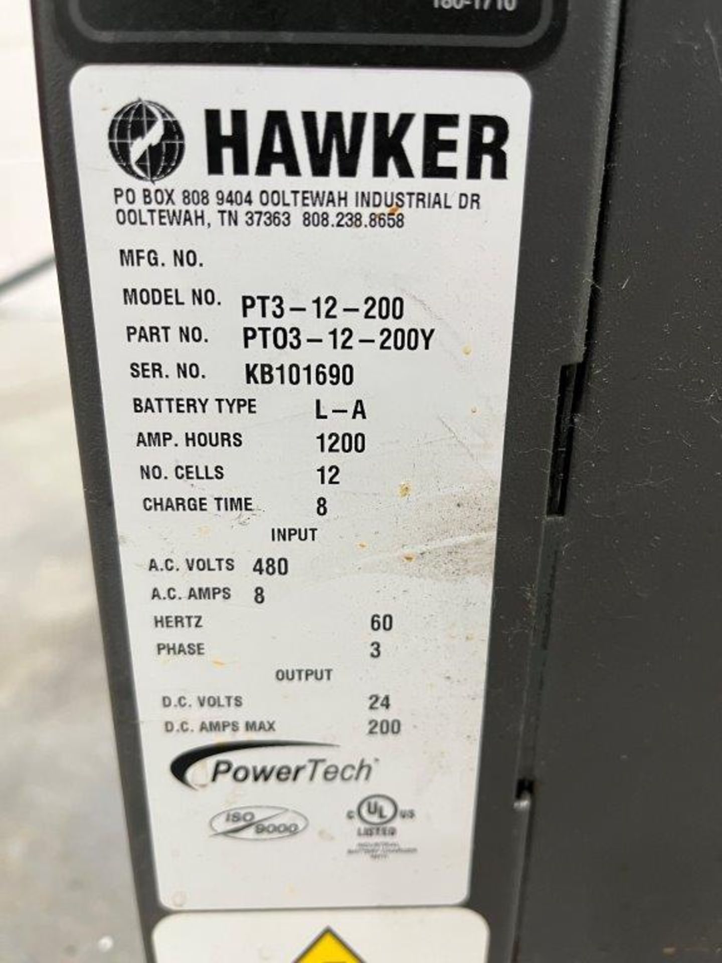Hawker PH3R-18-865 36-Volt Battery Charger - Image 2 of 2