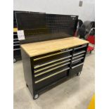 Husky (10) Drawer Rolling Wood Top Tool Chest
