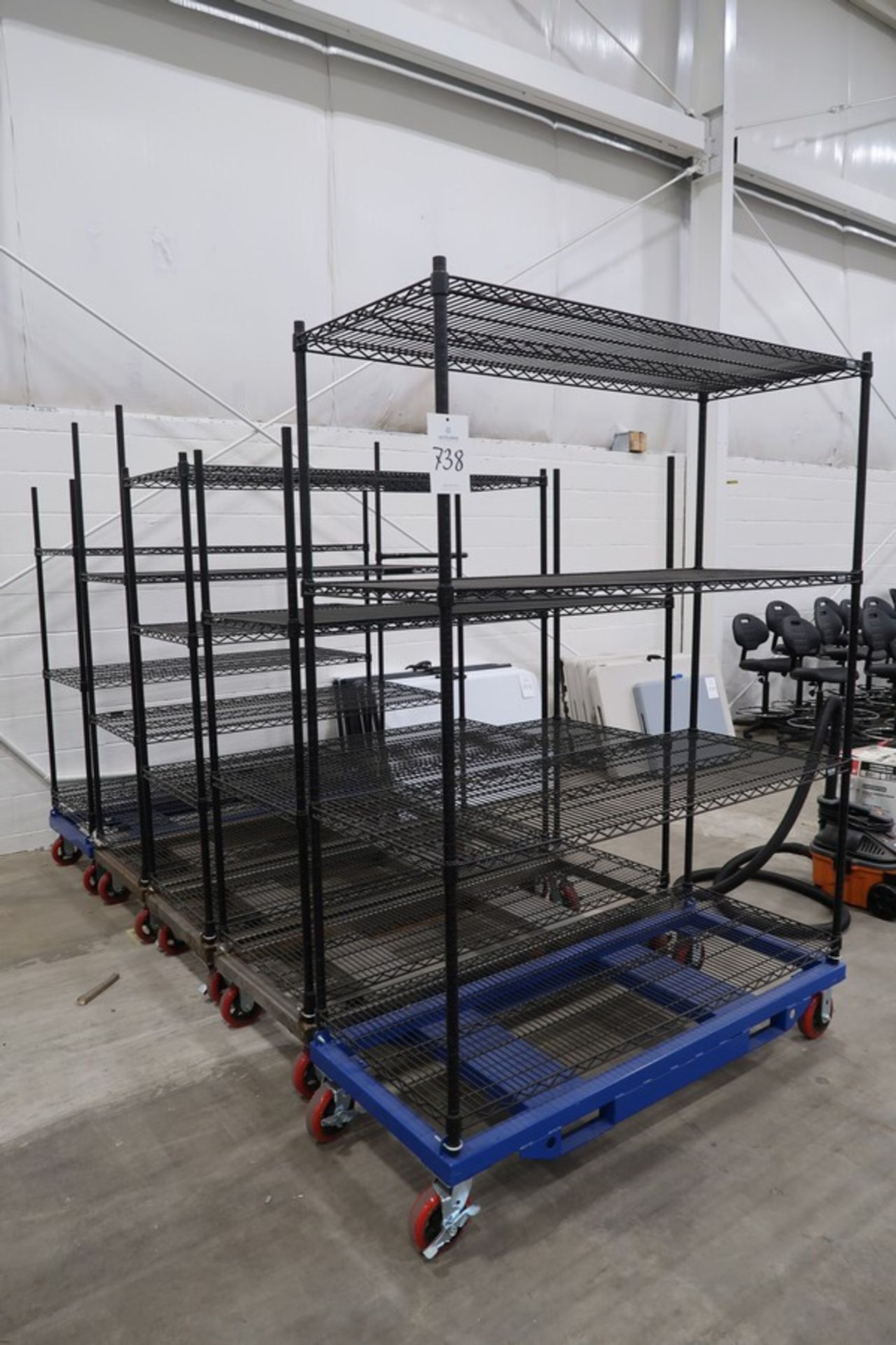 (5) Uline Wire Shelving Units
