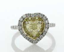 18ct White Gold Heart Shaped Cluster Diamond Ring (1.04) 1.79 Carats - Valued By AGI £17,400.00 -