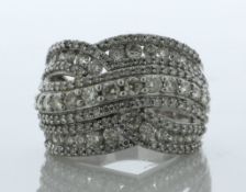 10ct White Gold Cocktail Diamond Ring 2.00 Carats - Valued By AGI £4,860.00 - Multiple round