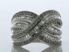 10ct White Gold Cocktail Diamond Ring 1.50 Carats - Valued By AGI £4,530.00 - This stunning one of a