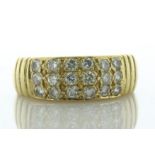 18ct Yellow Gold Cluster Diamond Ring 1.00 Carats - Valued By AGI £3,860.00 - A cluster of