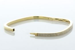 18ct Yellow Gold Anita Ko Square Bangle 1.50 Carats - Valued By AGI £9,850.00 - 18ct yellow gold 2-