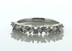 10ct White Gold Semi Eternity Fancy Diamond Ring 0.25 Carats - Valued By AGI £2,750.00 - Eight