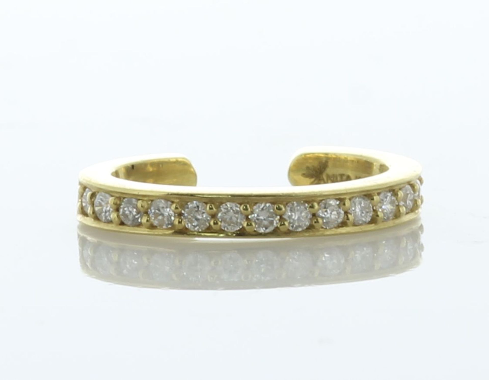 18ct Yellow Gold Anita Ko Single Row Diamond Ear Cuff 0.12 Carats - Valued By AGI £818.00 - A row of - Image 2 of 4