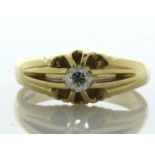 18ct Yellow Gold Single Stone Fancy Claw Set Diamond Ring 0.25 Carats - Valued By AGI £2,105.00 -