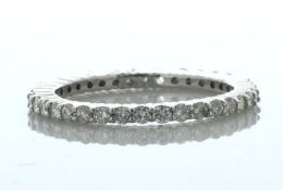 18ct White Gold Full Eternity Diamond Ring 0.60 Carats - Valued By AGI £2,780.00 - A beautiful