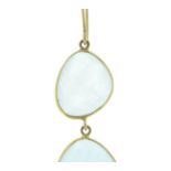 18ct Yellow Gold Quartz Drop Earring - Valued By AGI £3,950.00 - Stunning 18ct yellow gold drop