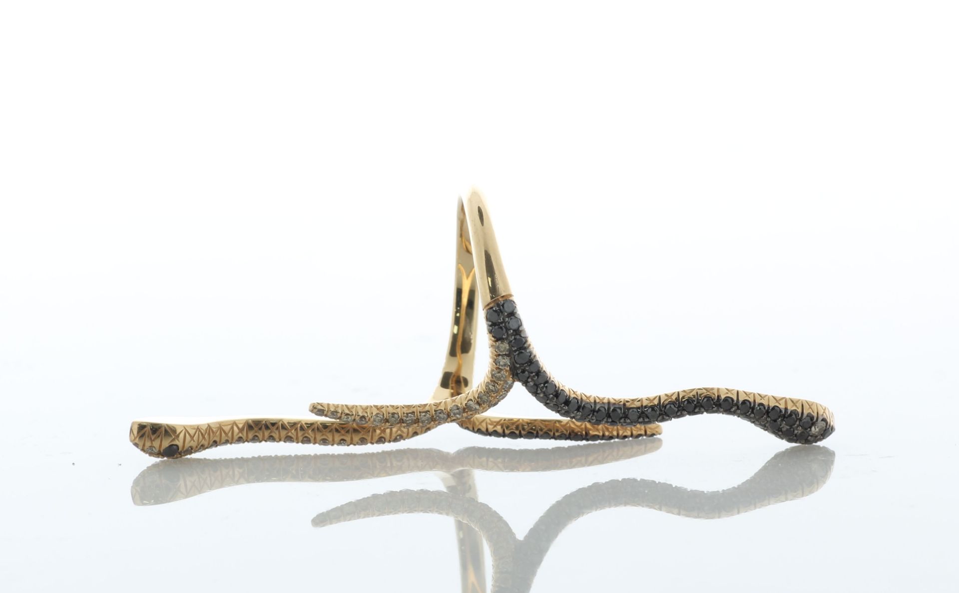 18ct Rose Gold Elise Dray Double Snake Ring Diamond Ring 0.70 Carats - Valued By AGI £7,950.00 - - Image 5 of 7