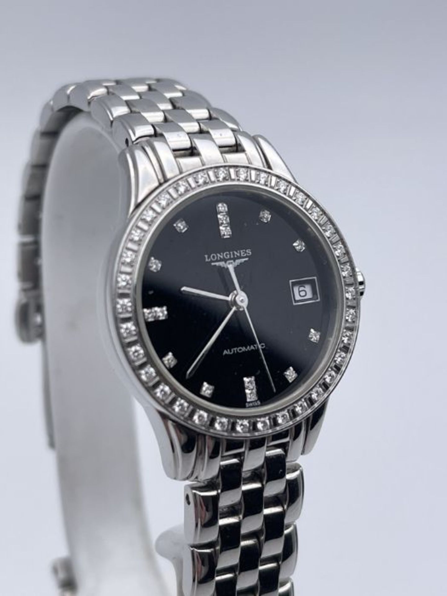 LONGINES AUTHENTIC FLAGSHIP WOMEN'S AUTOMATIC DIAMOND WATCH L42740 - Image 2 of 4