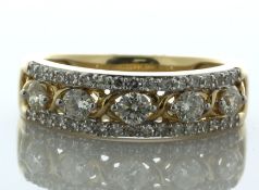14ct Yellow Gold 'Infinity' Diamond Ring 0.75 Carats - Valued By AGI £4,775.00 - A stunning ring
