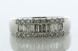 9ct White Gold Claw Set Semi Eternity Diamond Ring 0.95 Carats - Valued By AGI £3,250.00 - Eleven