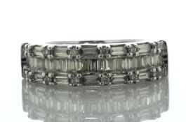 9ct White Gold Claw Set Semi Eternity Diamond Ring 1.20 Carats - Valued By AGI £2,460.00 - Twenty