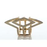 18ct Rose Gold Kite Diamond Ring 0.81 Carats - Valued By AGI £7,200.00 - A 3 row ring. The middle