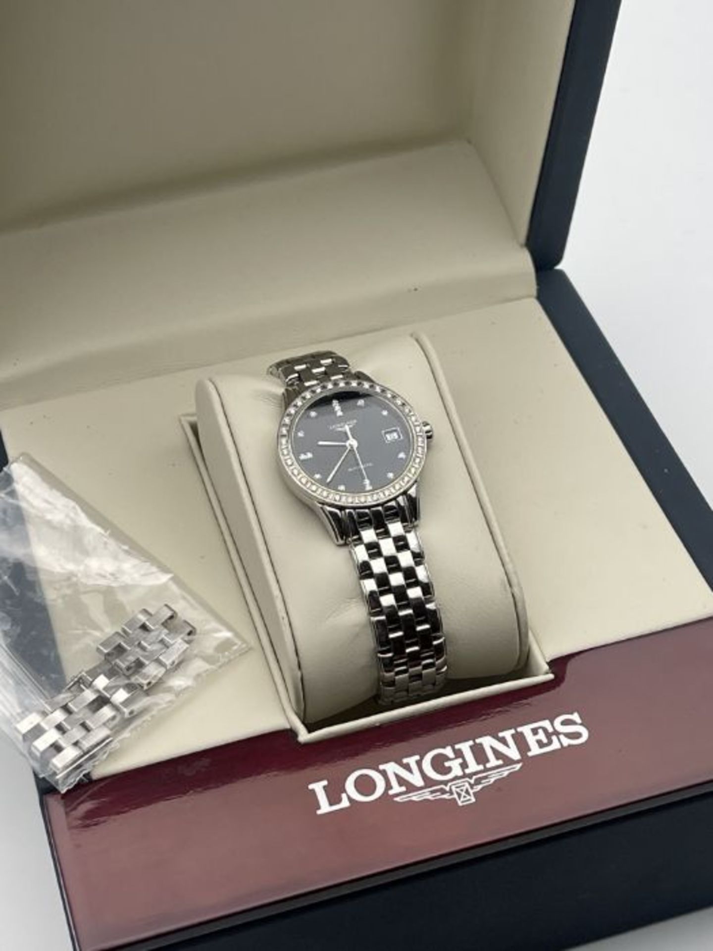 LONGINES AUTHENTIC FLAGSHIP WOMEN'S AUTOMATIC DIAMOND WATCH L42740 - Image 4 of 4
