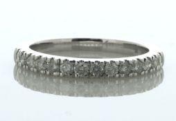 14ct White Gold 2.5mm Semi Eternity Diamond Ring 0.50 Carats - Valued By AGI £2,920.00 - Fourteen