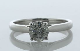 18ct White Gold Single Stone Prong Set Diamond Ring 1.00 Carats - Valued By AGI £7,795.00 - One