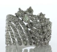 14ct White Gold Cocktail Diamond Ring 3.00 Carats - Valued By AGI £8,995.00 - An exquisite design