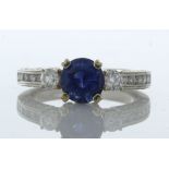 18ct White Gold Diamond And Sapphire Ring (S1.96) 0.45 Carats - Valued By GIE £12,100.00 - A