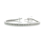 18ct White Gold Tennis Diamond Bracelet 2.49 Carats - Valued By IDI £16,390.00 - Sixty six round