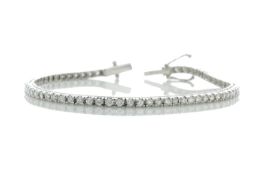 18ct White Gold Tennis Diamond Bracelet 2.49 Carats - Valued By IDI £16,390.00 - Sixty six round