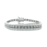 18ct White Gold Tennis Diamond Bracelet 8.65 Carats - Valued By IDI £46,110.00 - Forty six round