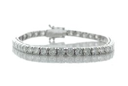 18ct White Gold Tennis Diamond Bracelet 8.65 Carats - Valued By IDI £46,110.00 - Forty six round