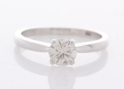 18ct White Gold Prong Set Diamond Ring 0.57 Carats - Valued By GIE £6,320.00 - A beautiful round