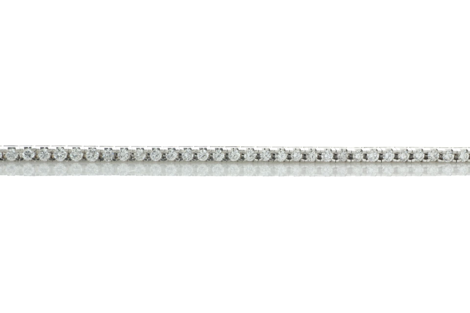 18ct White Gold Tennis Diamond Bracelet 2.49 Carats - Valued By IDI £16,390.00 - Sixty six round - Image 2 of 5