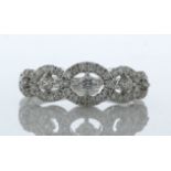 18ct White Gold Half Eternity Style Diamond Ring 0.57 Carats - Valued By GIE £6,495.00 - Fifty