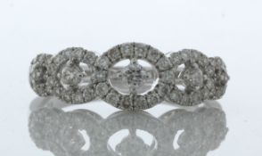 18ct White Gold Half Eternity Style Diamond Ring 0.57 Carats - Valued By GIE £6,495.00 - Fifty