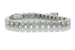 18ct White Gold Tennis Diamond Bracelet 12.68 Carats - Valued By IDI £45,650.00 - Thirty six round