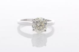 18ct White Gold Single Stone Prong Set Diamond Ring 2.02 Carats - Valued By GIE £33,950.00 - A