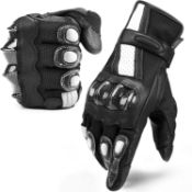 RRP £57.07 INBIKE Motorbike Gloves Motorcycle Leather for Men