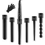 RRP £41.30 LOETAD Curling Wand Tong Hair Curlers Set 6 in 1 Curling