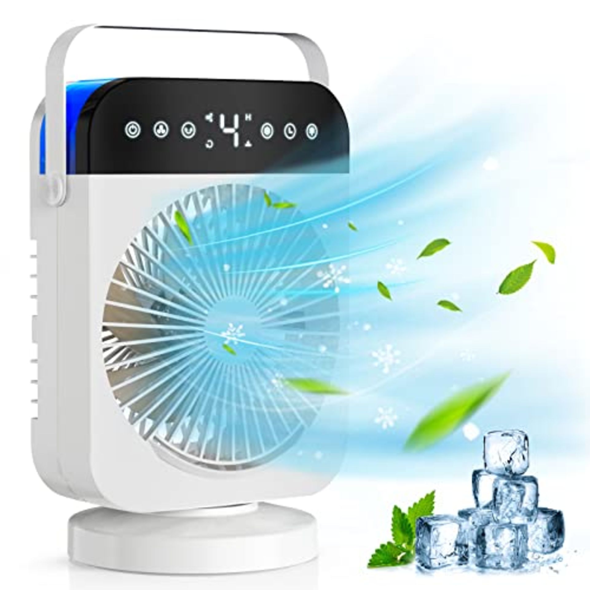 RRP £47.45 Portable Air Cooler Fan with 8h Timer