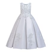 RRP £36.28 Girls Wedding Bridesmaid Dress Sleeveless Princess