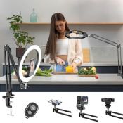 RRP £43.54 LUXSURE 10" Desk Ring Light with Stand & Phone Holder
