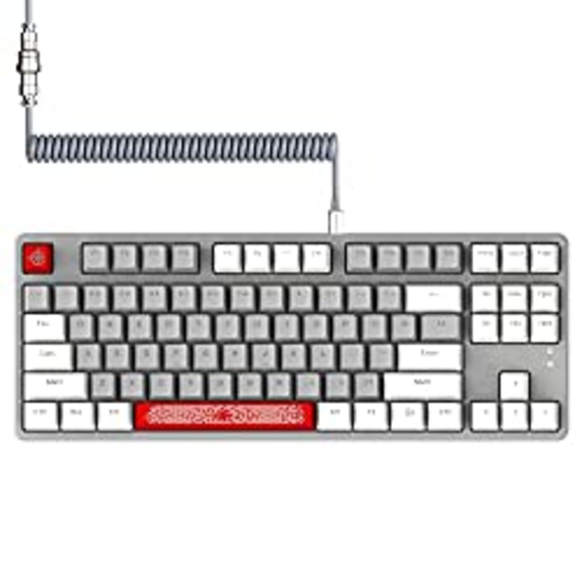 RRP £58.77 AJAZZ AK873-75% Wired Gaming Keyboard with Coiled Usb