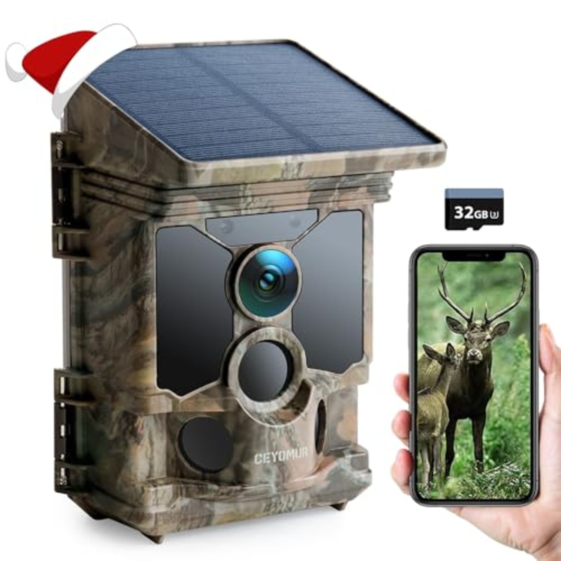 RRP £100.49 CEYOMUR Solar Wildlife Camera 4K 30fps