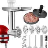 RRP £67.79 Metal Meat Grinder Accessory for Kitchenaid Stand Mixer