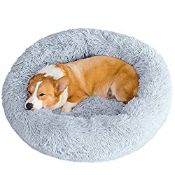 RRP £28.46 WEASHUME Calming Dog Cat Bed 50/70/85/100 Plush Donut