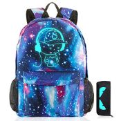 RRP £22.31 Luminous School Bag Galaxy Backpack Anime School Backpack
