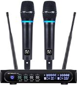 RRP £96.02 Kithouse S9 UHF Rechargeable Wireless Microphone System