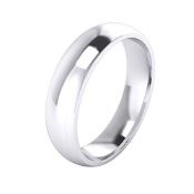 RRP £43.58 Unisex Sterling Silver 5mm Super Heavy Court Shape Polished Wedding Ring (U)
