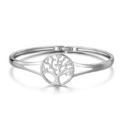 RRP £13.39 Philip Jones Silver Plated Tree of Life Cuff Bangle